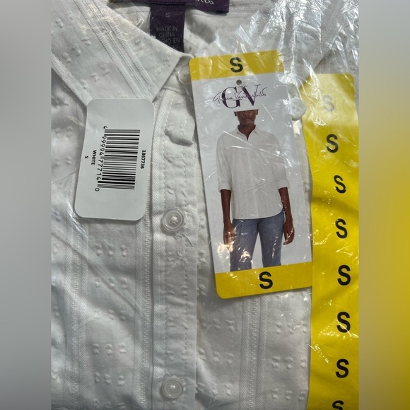 New Gloria Vanderbilt Women's Amanda white Shirt XS S M L XL 100% cotton - Picture 3 of 9